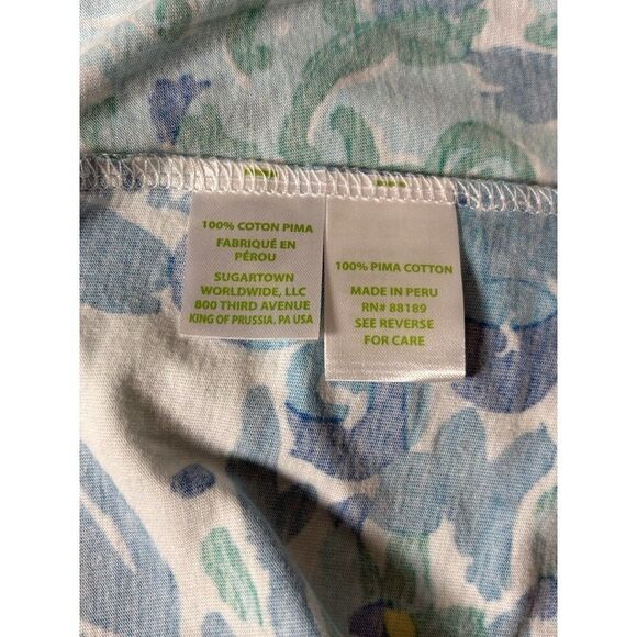 Lilly Pulitzer In A Pinch Monterey Pima Cotton Shift Tank Dress Size Large Blue - Picture 6 of 8